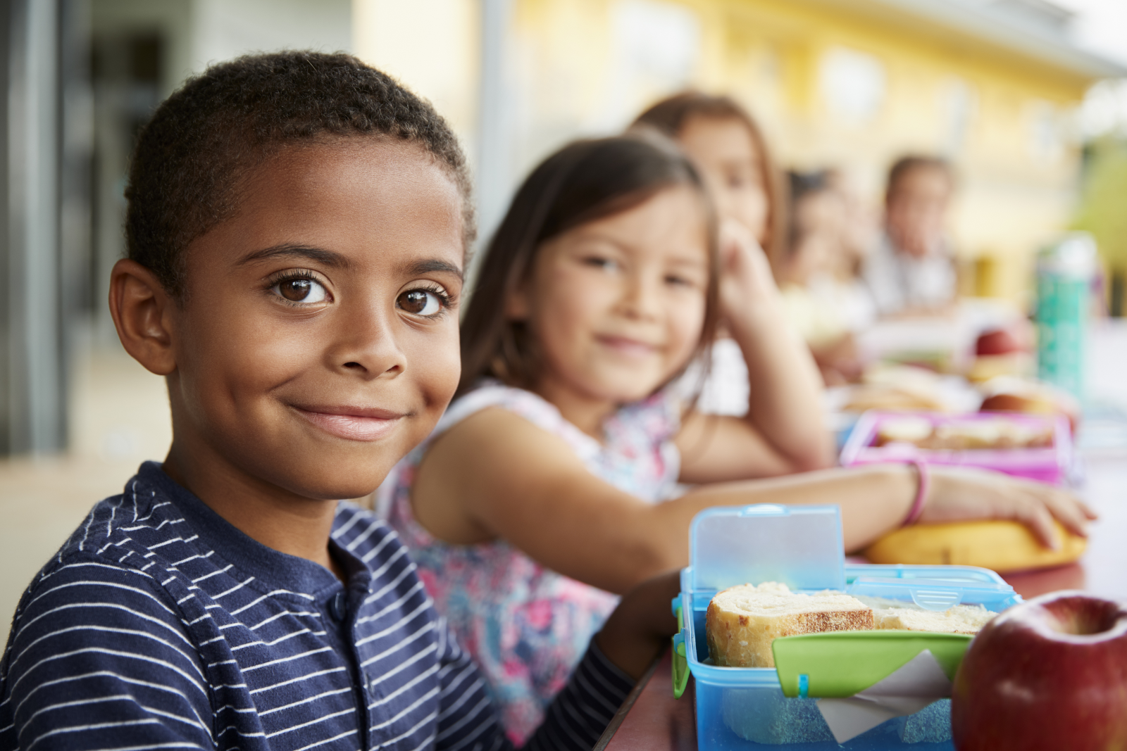 students in a cafeteria